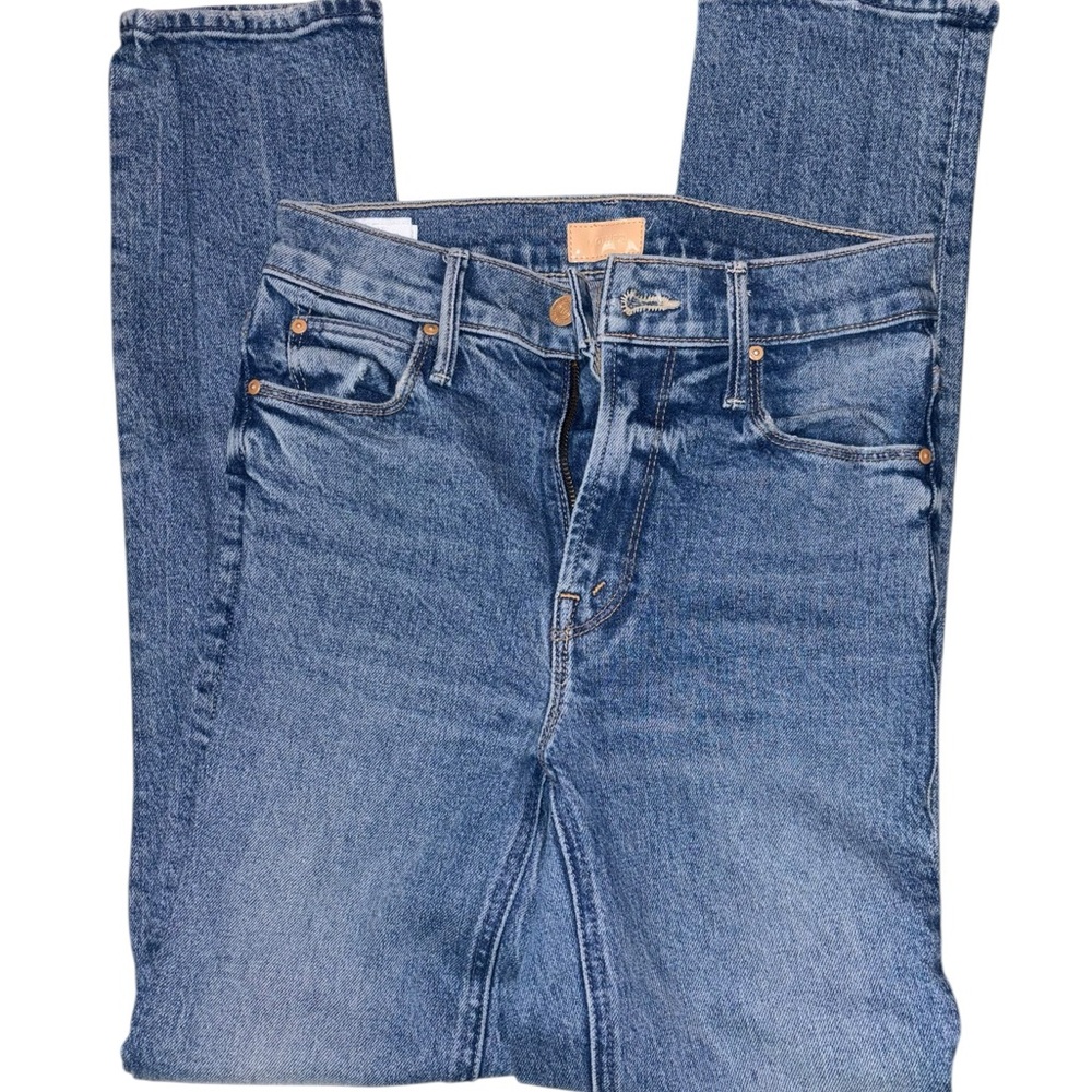 MOTHER Straight Leg Blue Jeans